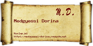 Medgyessi Dorina névjegykártya